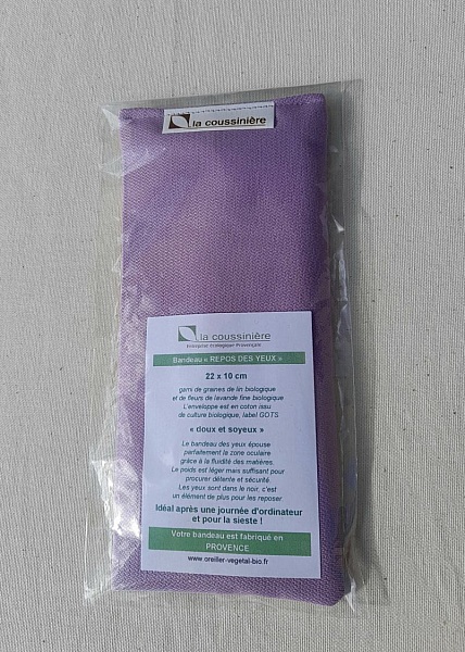 Masque de relaxation pour les yeux, bio en graines de lin